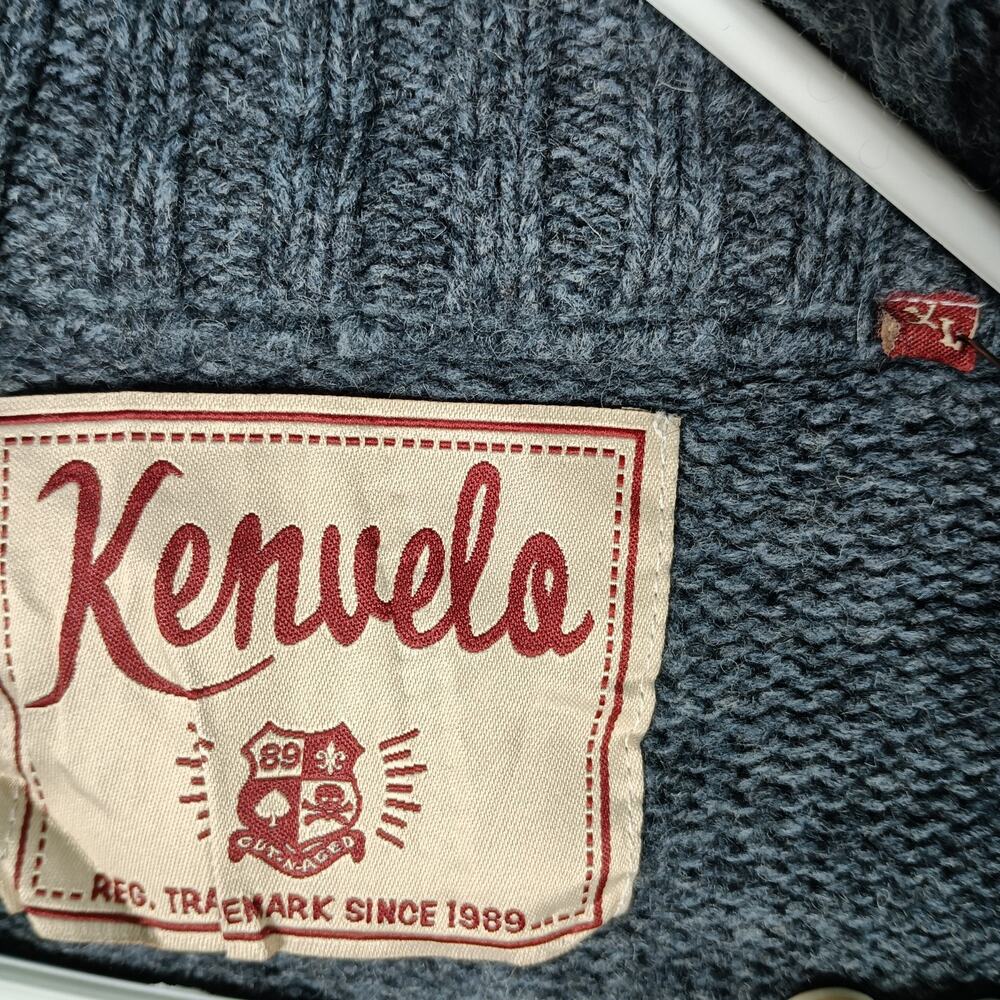Kenvelo Sweater Jacket Men XL Gray Wool Knit Coat Heritage‎ - Picture 2 of 12